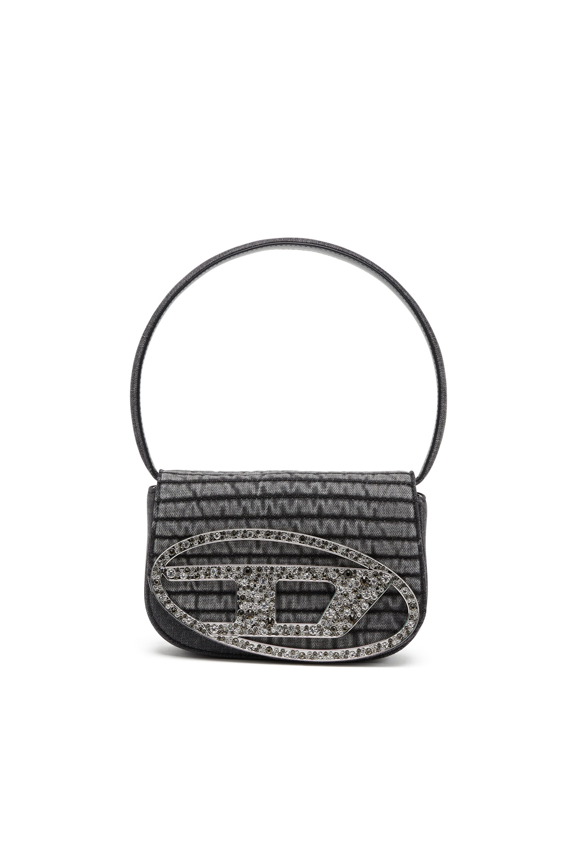 Diesel - 1DR, 1DR Shoulder Bag - Bolso de hombro icónico de denim acolchado Mujer in Negro - 1