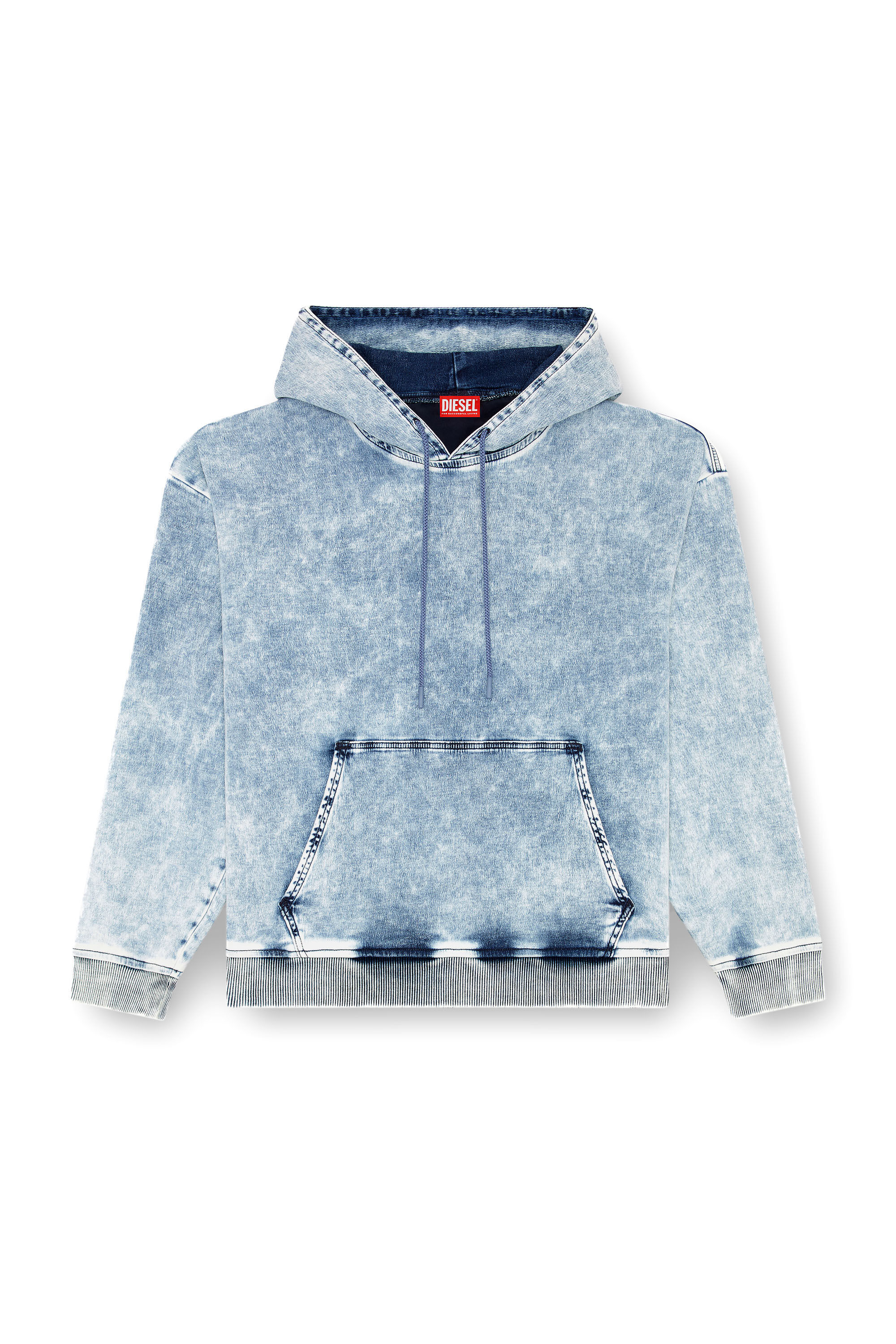 Diesel - D-UM-RIB-S2 TRACK, Sudadera de Track Denim con Oval D Unisex in Azul marino - 2