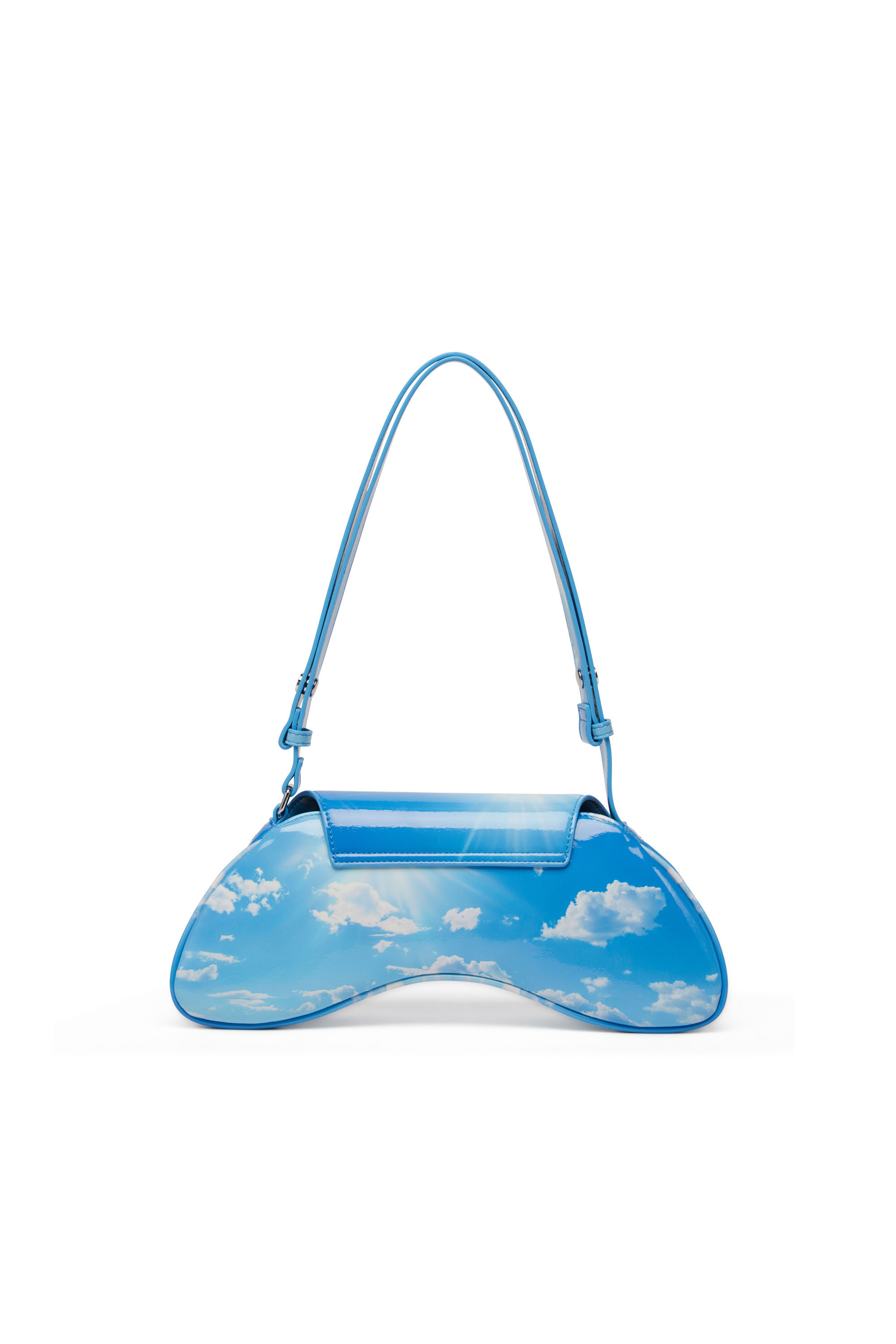 Diesel - PLAY CROSSBODY, Play-Talego con estampado de logotipo desteñido Mujer in Azul marino - 3