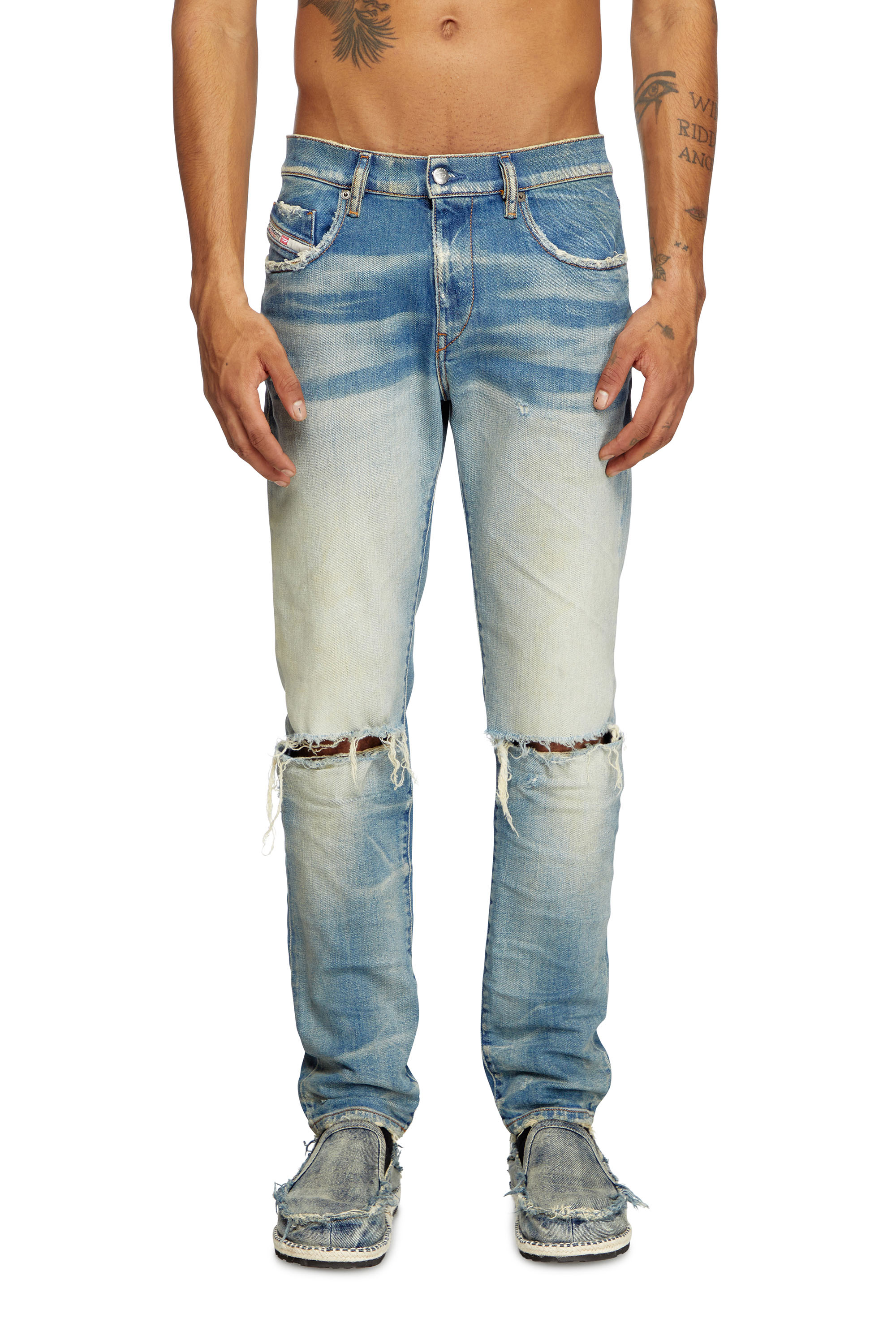 Diesel - Slim Jeans 2019 D-Strukt 09L28 Hombre, Azul medio - 2