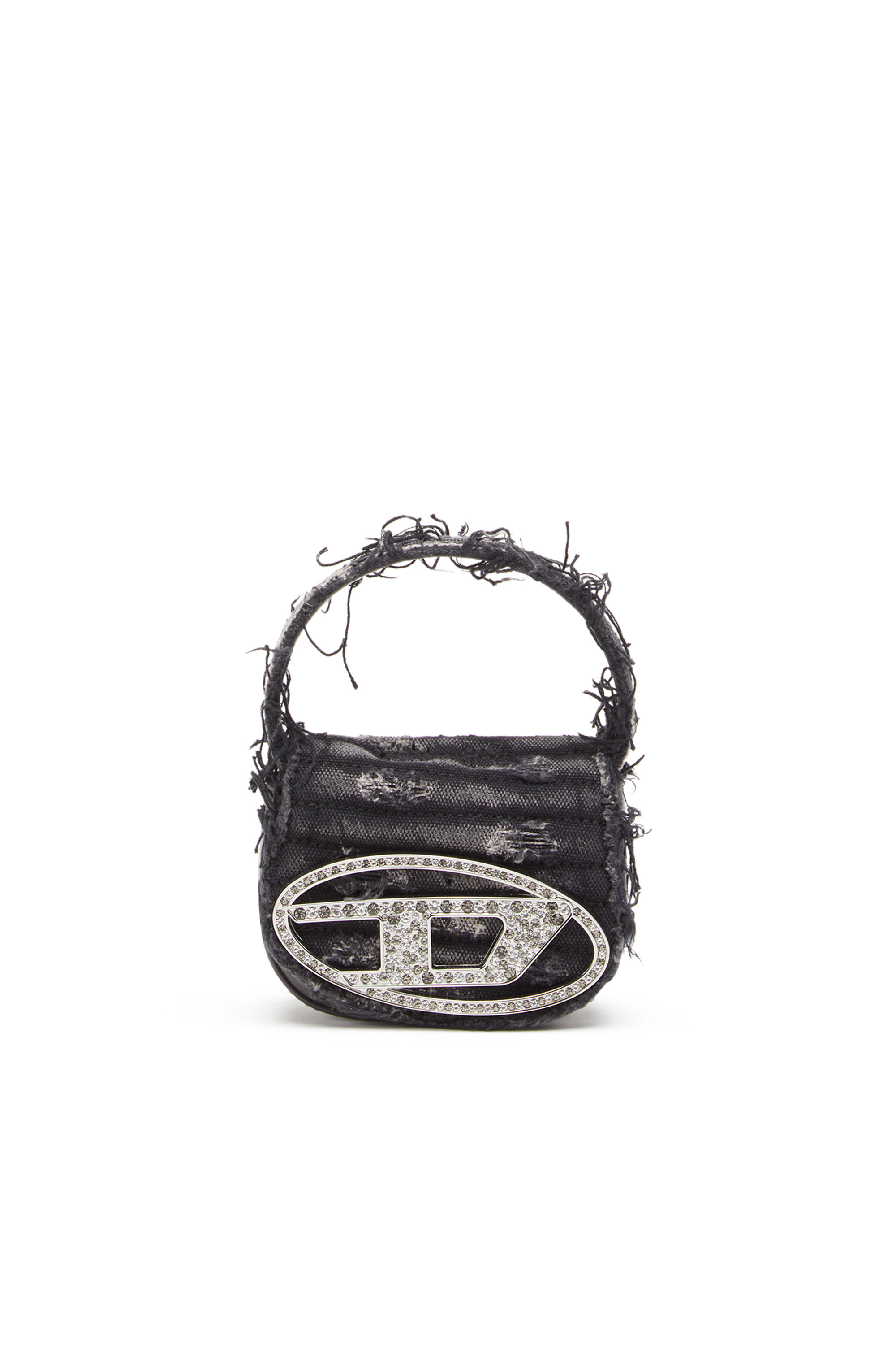 Diesel - 1DR XS, 1DR XS - Minibolso icónico de lona con cristales Mujer in Negro - 1