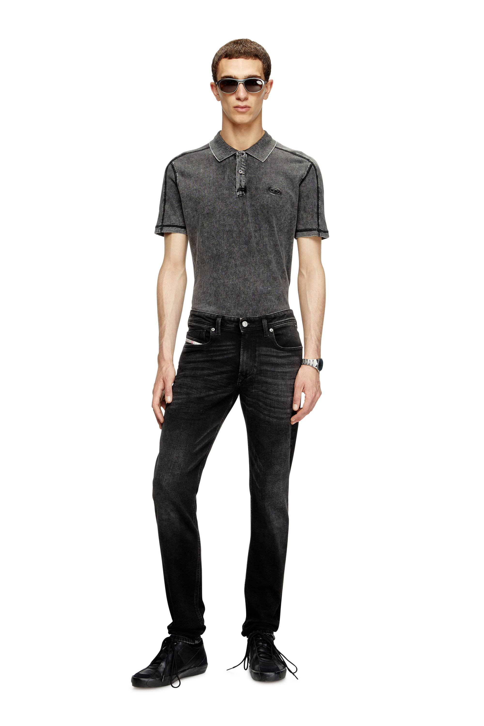 Diesel - Skinny Jeans 1979 Sleenker 0GRDA Hombre, Negro/Gris oscuro - 2