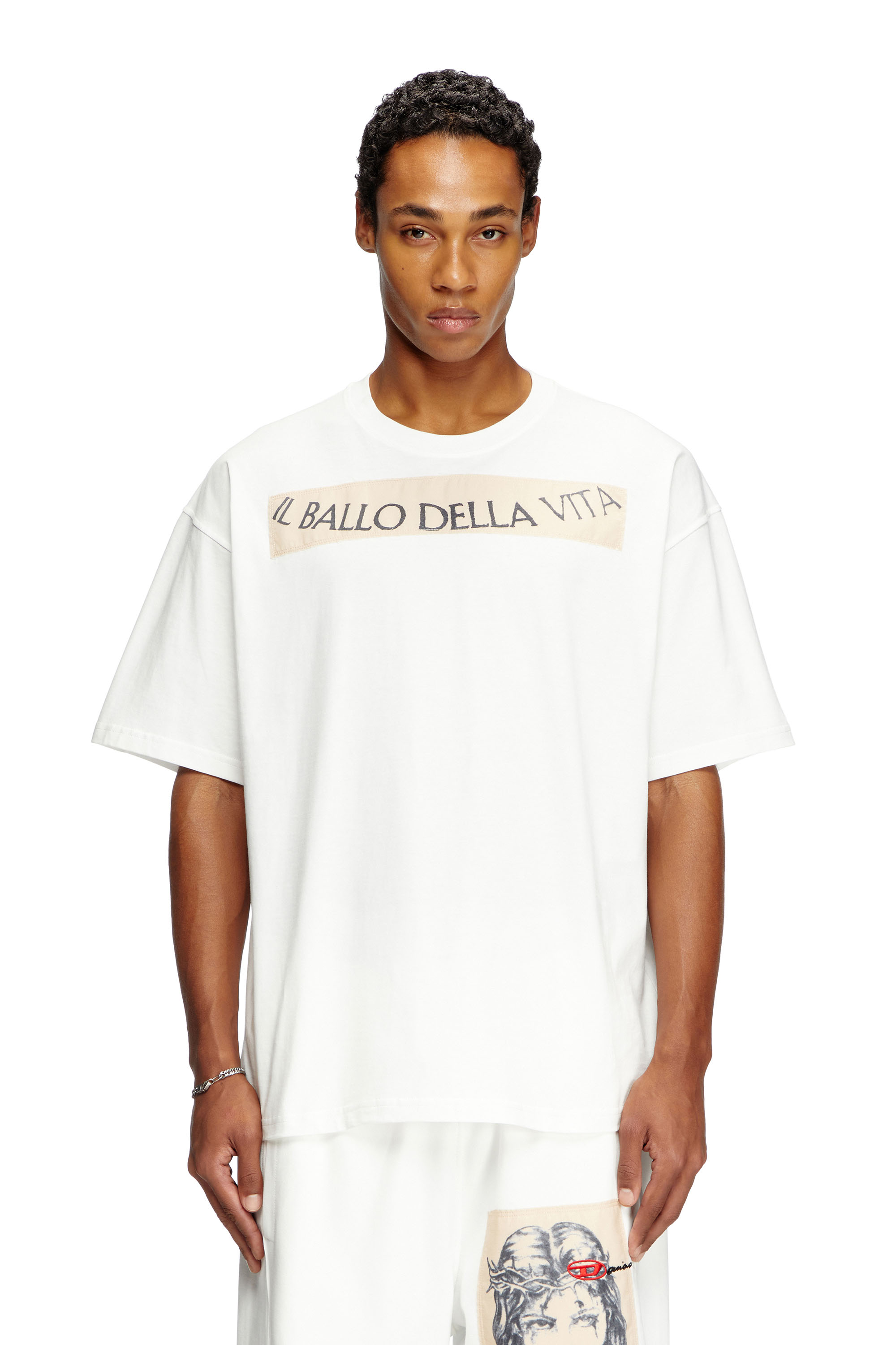 Diesel - T-BOXT-BALLO-DD, Camiseta con parche de tatuaje Unisex in Blanco - 2
