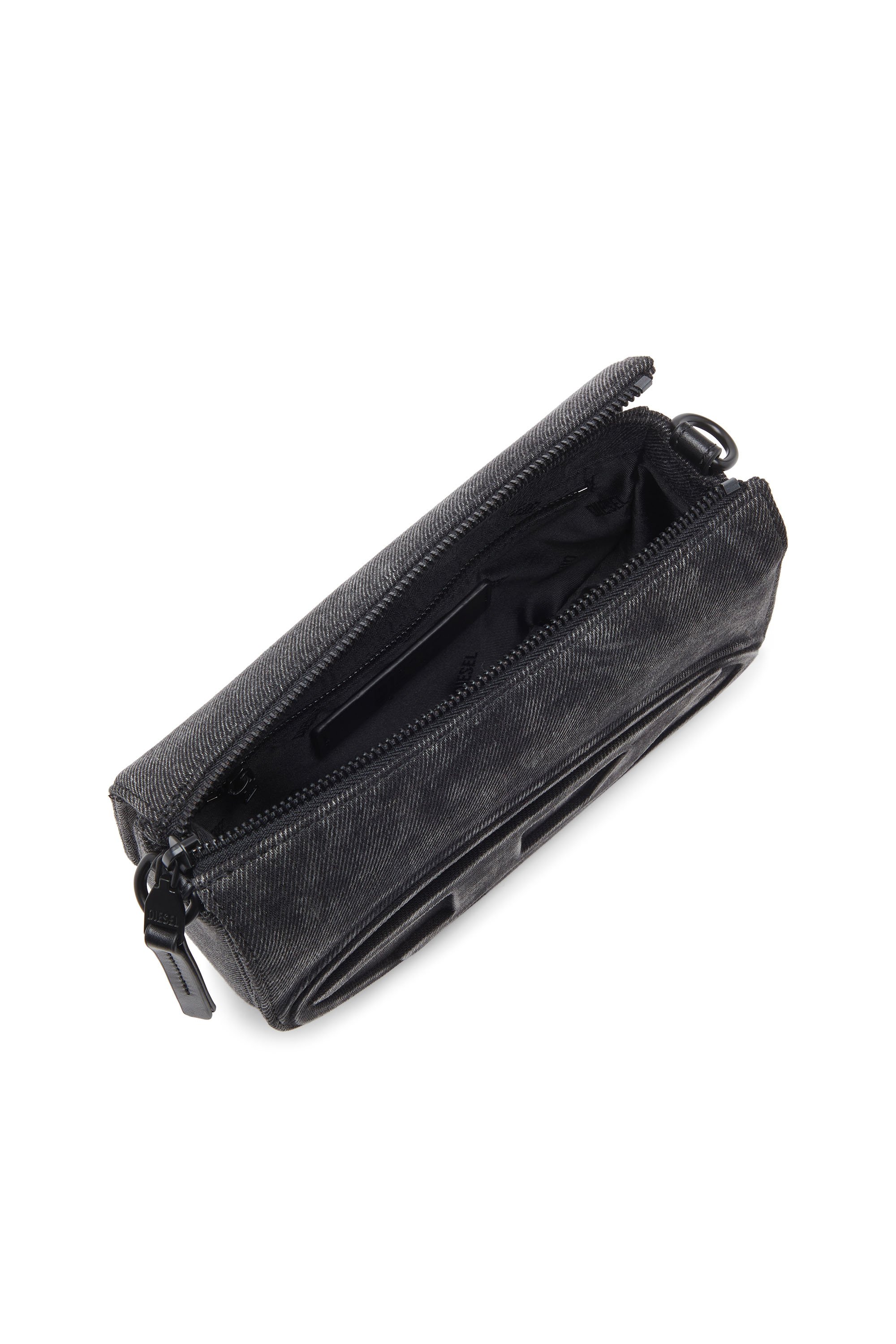 Diesel - 1DR CAMERA BAG, 1DR-Bolso tipo cámara de denim stonewashed Unisex in Negro - 4