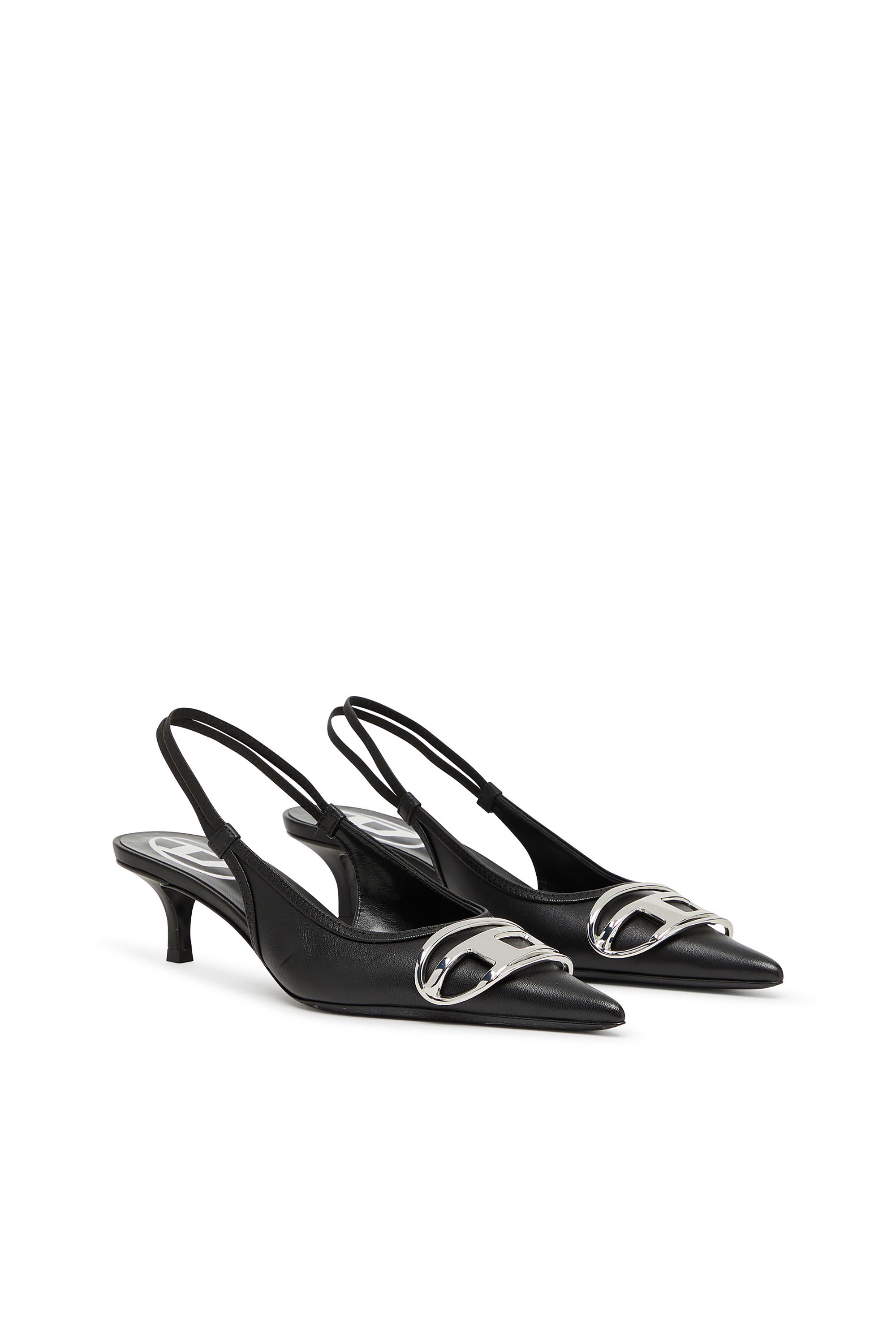 Diesel - D-VENUS SB 40, D-Venus-Zapatos de salón sin talón en cuero napa Mujer in Negro - 2