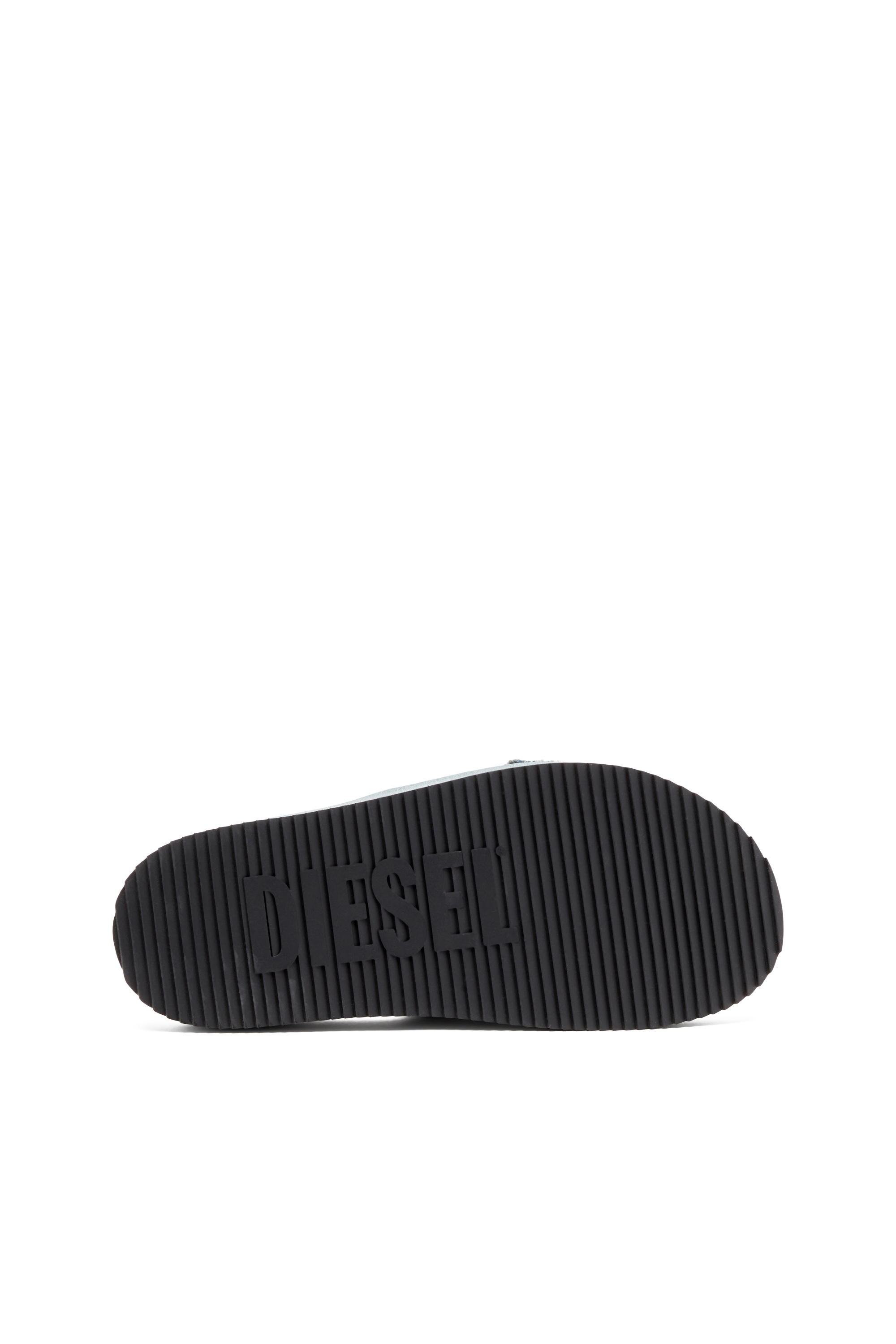 Diesel - SA-SLIDE D OVAL, Sa-Slide D-Chanclas de denim desgastado Unisex in Azul marino - 4